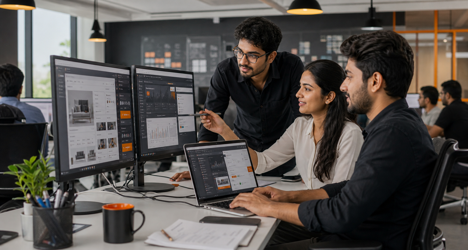 Indian software development team collaborating on digital solutions